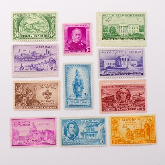 1950 United States Commemorative Stamp Year Set - Picture 1 of 12
